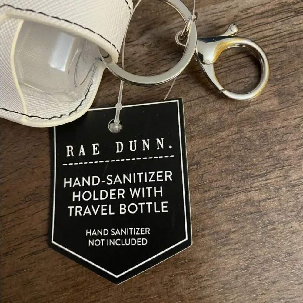 Rae Dunn LOVE Hand Sanitation Holder w/ Travel Bottle & Key Chain NEW Heart